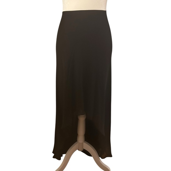 Cache high low Maxi Skirt 100 %SILK black sheer whimsigoth witchy womens size 8 - Picture 1 of 15